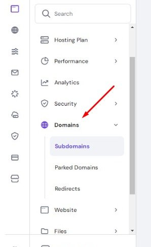 Creating a subdomain